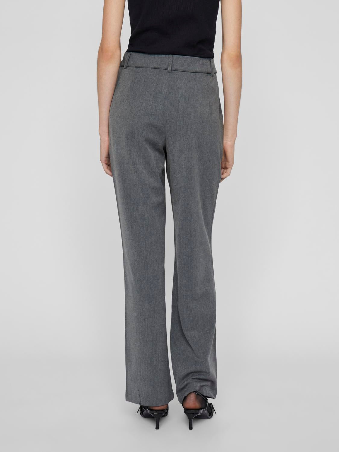 VIVARONE Trousers - Medium Grey Melange - VERO MODA & VILA Bergvik